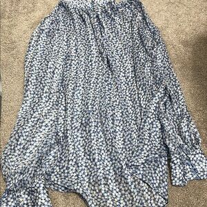 Blue Patterned Women's Top